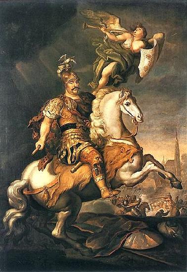 Jerzy Siemiginowski-Eleuter John III Sobieski at the Battle of Vienna oil painting picture